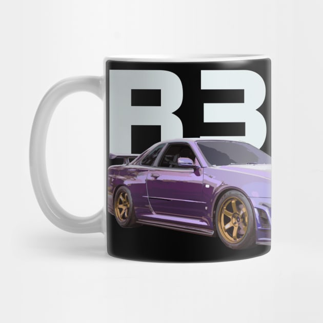 JDM CAR R34 bnr34 V-SPEC Midnight Purple III v-spec by cowtown_cowboy